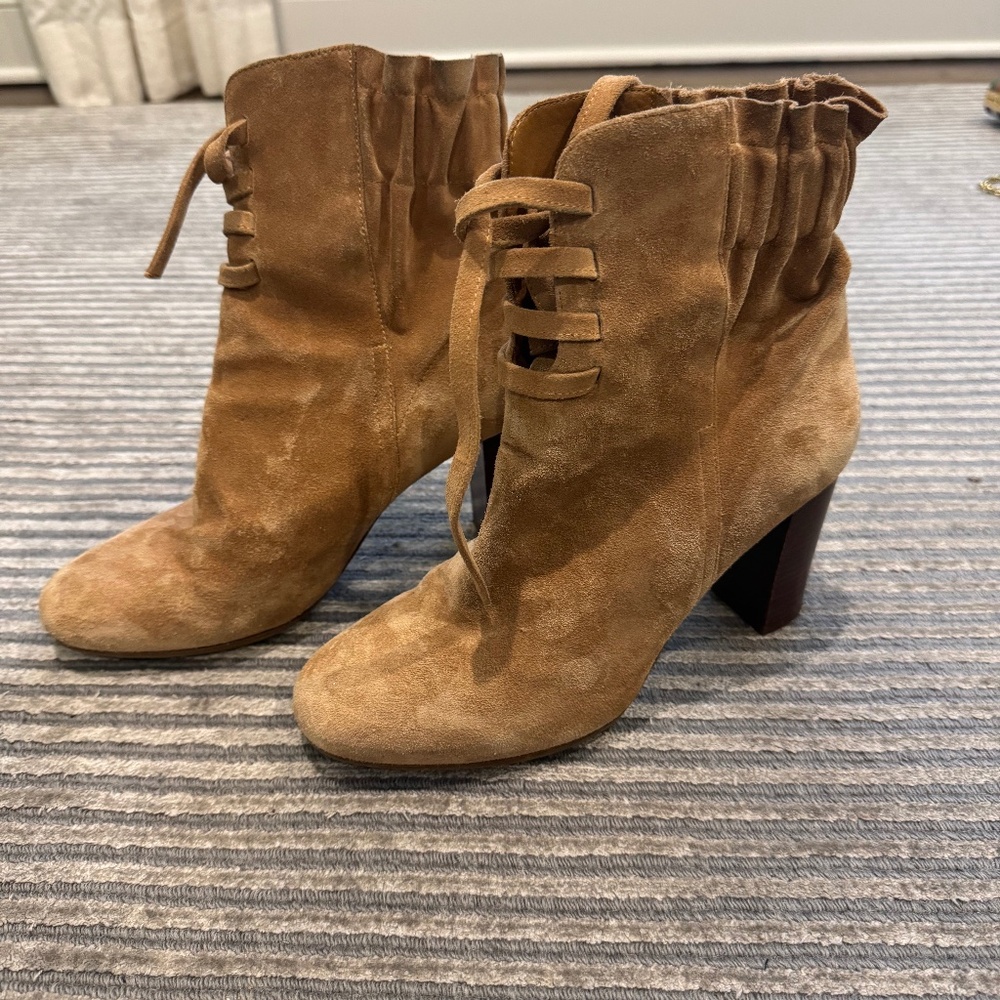 Sezane High Caroline booties (suede size 8)